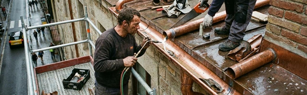 Montaje y reparación de bajantes y canalones en Portugalete